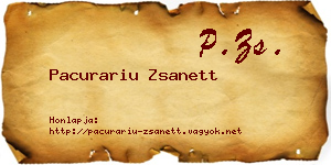 Pacurariu Zsanett névjegykártya